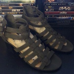 Gladiator sandals, never worn.